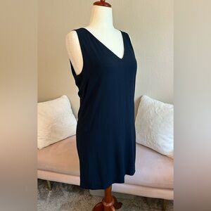 Theory Sheath Dress Short Black V-Neck Sleeveless Pullover Women’s Large Career